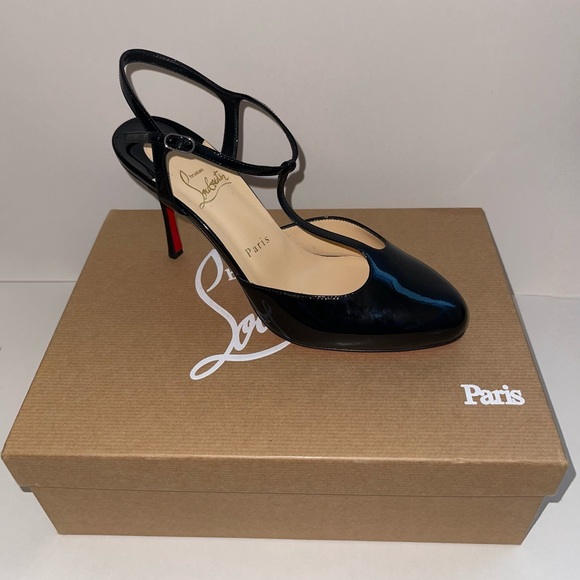 Christian Louboutin Black Patent Leather Heels - Picture 2 of 6